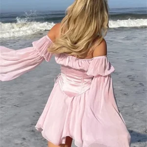 Alternative view of Women Vintage Dress Off Shoulder