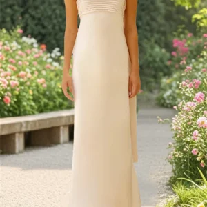 Women's Elegant Long Satin Tube Dress