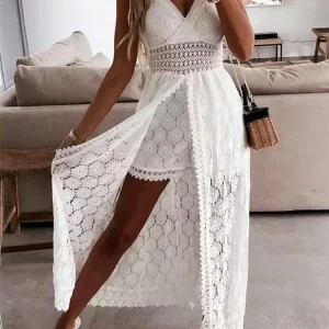 2025 Summer Women Lace Playsuit Dress