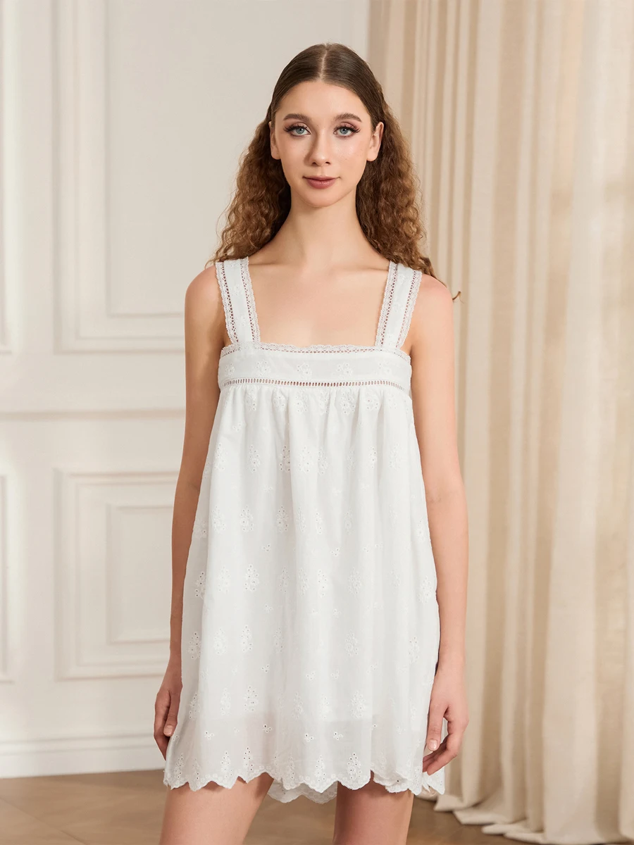 Women's White Dress Front Tie Bow - Image 4